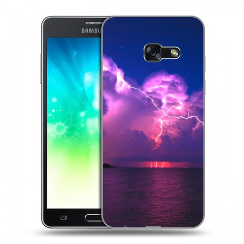 Дизайнерский силиконовый с усиленными углами чехол для Samsung Galaxy A3 (2017) молния