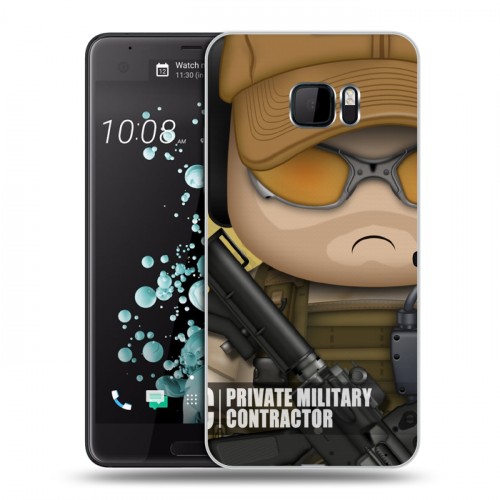 Дизайнерский пластиковый чехол для HTC U Ultra Армейцы мультяшки