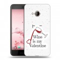 Полупрозрачный дизайнерский пластиковый чехол для HTC U Play День Святого Валентина