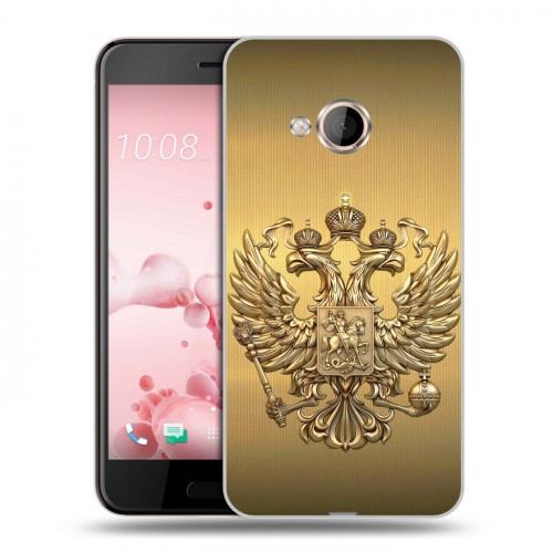 Дизайнерский силиконовый чехол для HTC U Play Флаг и герб России