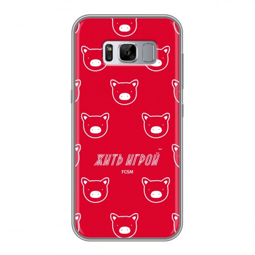 Дизайнерский силиконовый чехол для Samsung Galaxy S8 Plus Red White Fans