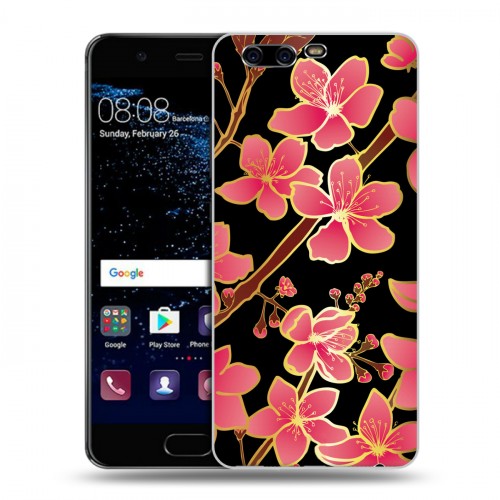 Дизайнерский пластиковый чехол для Huawei P10 Люксовые цветы