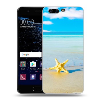 Дизайнерский силиконовый чехол для Huawei P10 Plus Пляж (на заказ)