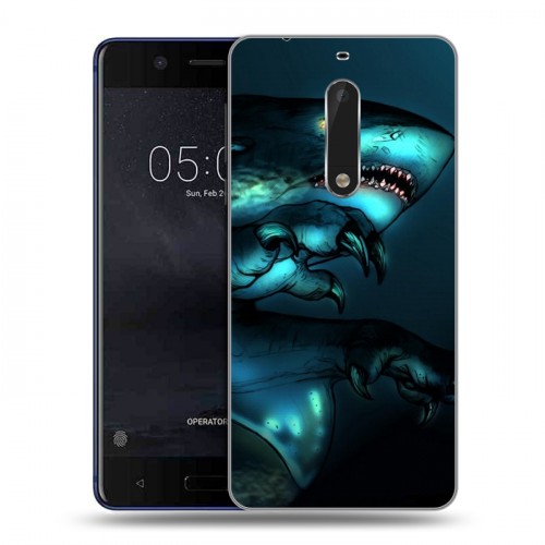 Дизайнерский пластиковый чехол для Nokia 5 Акулы