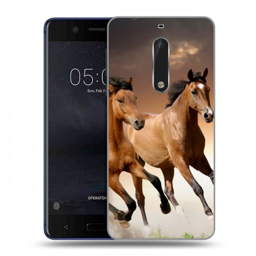 Дизайнерский пластиковый чехол для Nokia 5 Лошади
