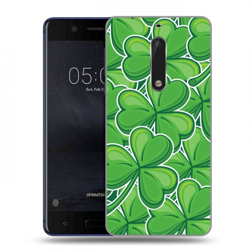 Дизайнерский пластиковый чехол для Nokia 5 Клеверные шаблоны