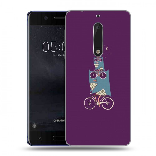 Дизайнерский пластиковый чехол для Nokia 5 Совы