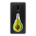 Полупрозрачный дизайнерский пластиковый чехол для Nokia 6 Авокадо