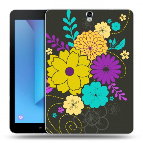 Дизайнерский силиконовый чехол для Samsung Galaxy Tab S3 Цветы кимоно