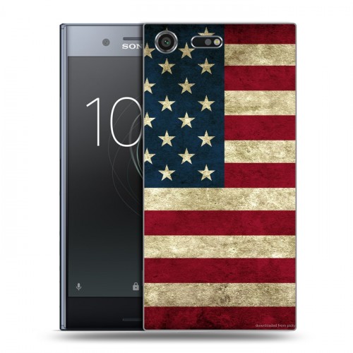 Дизайнерский силиконовый чехол для Sony Xperia XZ Premium Флаг США