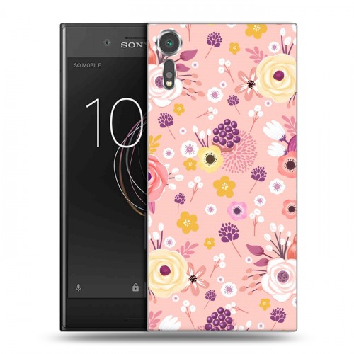 Дизайнерский пластиковый чехол для Sony Xperia XZs Причудливые цветы