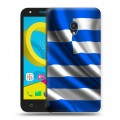 Дизайнерский пластиковый чехол для Alcatel U5 Флаг Греции