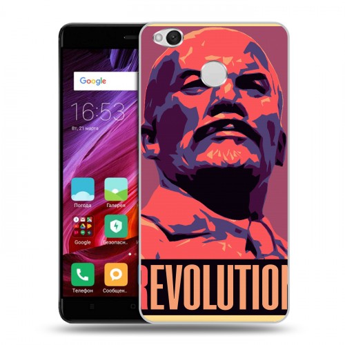Дизайнерский силиконовый с усиленными углами чехол для Xiaomi RedMi 4X Владимир Ленин