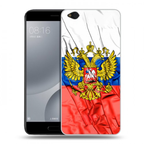 Дизайнерский пластиковый чехол для Xiaomi Mi5C Российский флаг