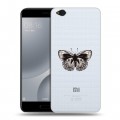 Полупрозрачный дизайнерский пластиковый чехол для Xiaomi Mi5C прозрачные Бабочки 