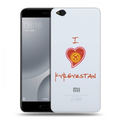 Полупрозрачный дизайнерский пластиковый чехол для Xiaomi Mi5C флаг Киргизии