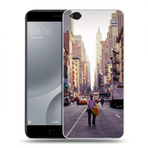 Дизайнерский пластиковый чехол для Xiaomi Mi5C Нью-Йорк