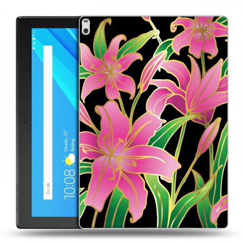 Дизайнерский силиконовый чехол для Lenovo Tab 4 10 Plus Люксовые цветы