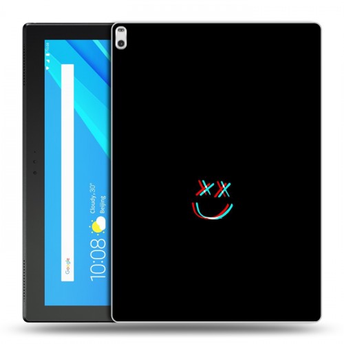 Дизайнерский силиконовый чехол для Lenovo Tab 4 10 Plus Минимализм на черном