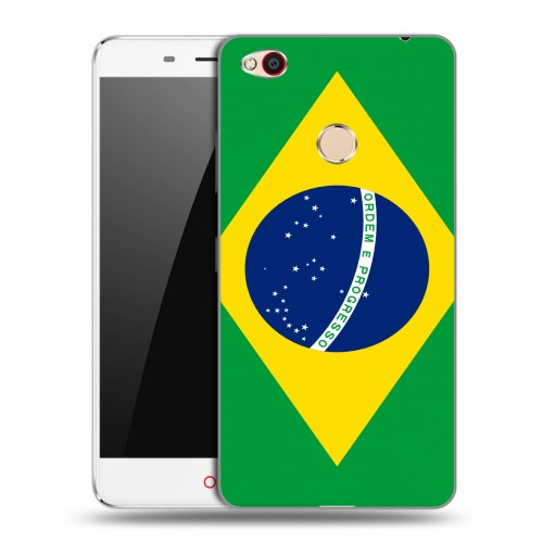 Дизайнерский пластиковый чехол для ZTE Nubia N1 Флаг Бразилии