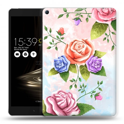 Дизайнерский силиконовый чехол для Asus ZenPad 3S 10 LTE Романтик цветы