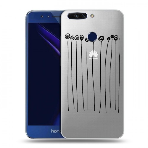 Полупрозрачный дизайнерский пластиковый чехол для Huawei Honor 8 Pro Абстракции