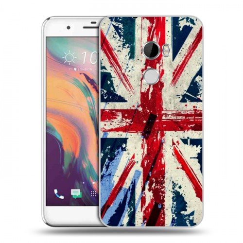 Дизайнерский пластиковый чехол для HTC One X10 Флаг Британии