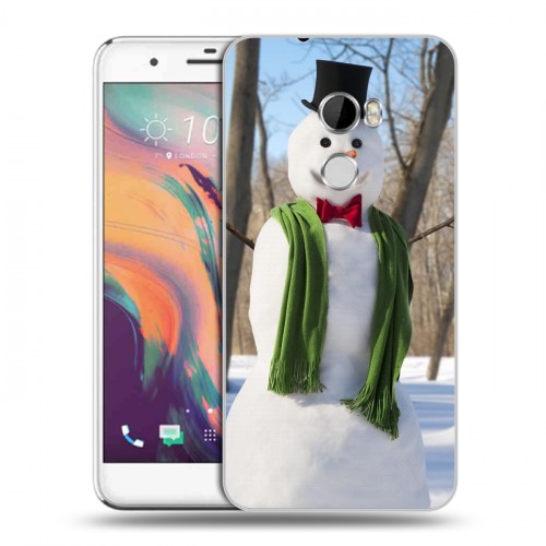 Дизайнерский пластиковый чехол для HTC One X10 Снеговики
