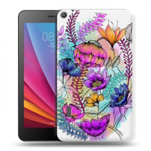Дизайнерский силиконовый чехол для Huawei MediaPad T3 7 Цветочная акварель