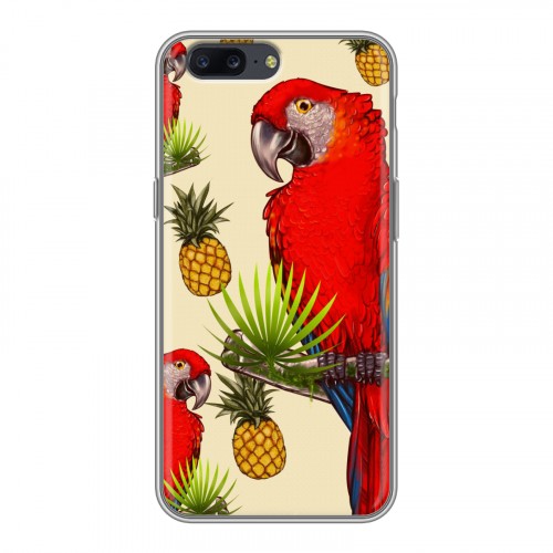 Дизайнерский пластиковый чехол для OnePlus 5 Птицы и фрукты