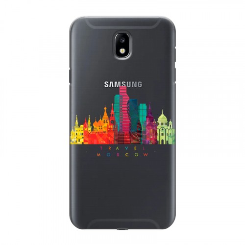 Полупрозрачный дизайнерский пластиковый чехол для Samsung Galaxy J7 (2017) Москва