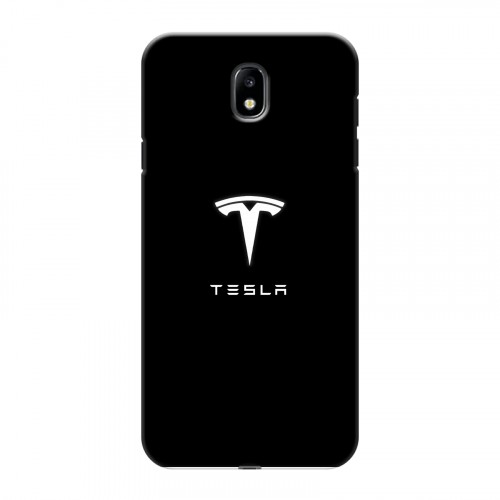 Дизайнерский силиконовый с усиленными углами чехол для Samsung Galaxy J7 (2017) Tesla