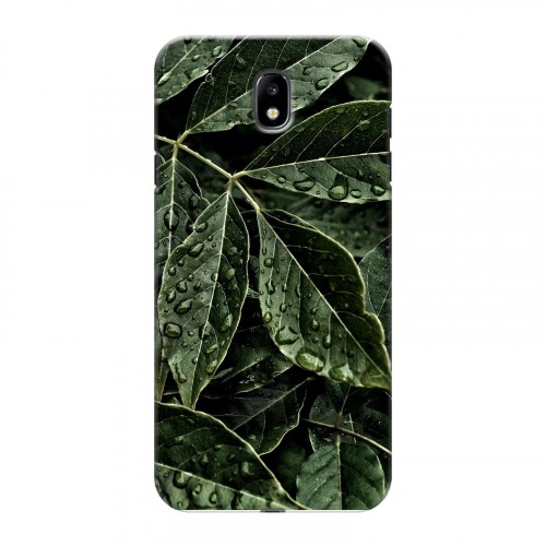 Дизайнерский силиконовый с усиленными углами чехол для Samsung Galaxy J7 (2017) Нуарные листья