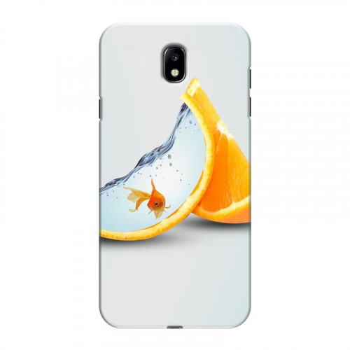 Дизайнерский силиконовый с усиленными углами чехол для Samsung Galaxy J7 (2017) Апельсины