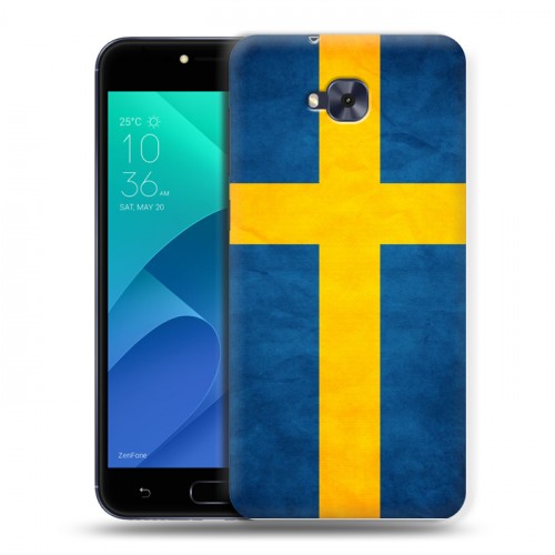 Дизайнерский пластиковый чехол для ASUS ZenFone 4 Selfie Флаг Швеции