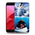 Дизайнерский пластиковый чехол для ASUS ZenFone 4 Selfie Pro Пингвины