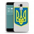 Полупрозрачный дизайнерский пластиковый чехол для Doogee Y6 Флаг Украины