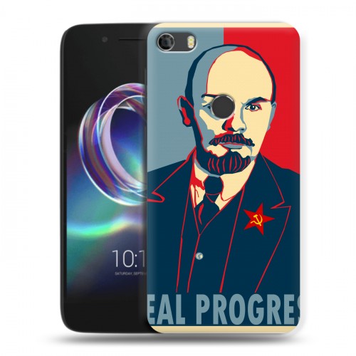 Дизайнерский силиконовый чехол для Alcatel Idol 5 Владимир Ленин