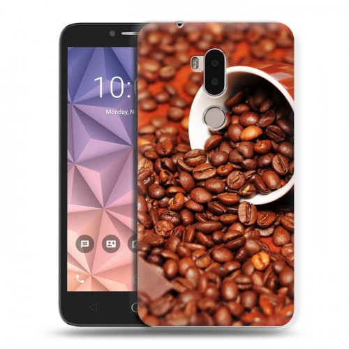 Дизайнерский силиконовый чехол для Alcatel A7 XL кофе текстуры
