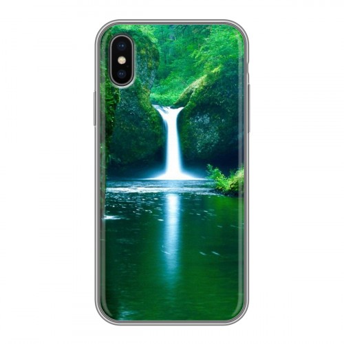 Дизайнерский силиконовый чехол для Iphone x10 Водопады