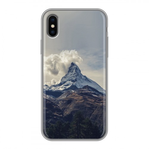 Дизайнерский силиконовый чехол для Iphone x10 горы