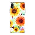 Дизайнерский силиконовый чехол для Iphone x10 Органические цветы