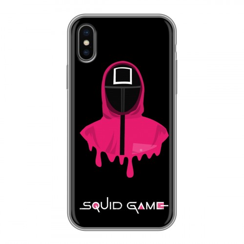 Дизайнерский силиконовый чехол для Iphone x10 Игра в кальмара
