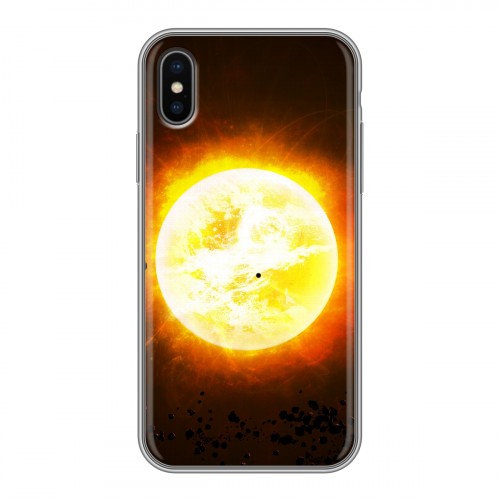 Дизайнерский силиконовый чехол для Iphone x10 Солнце