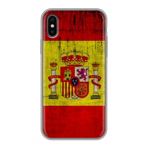Дизайнерский силиконовый чехол для Iphone x10 Флаг Испании