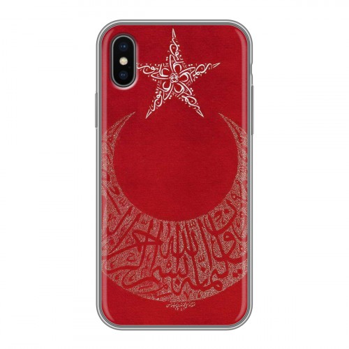 Дизайнерский силиконовый чехол для Iphone x10 Флаг Турции