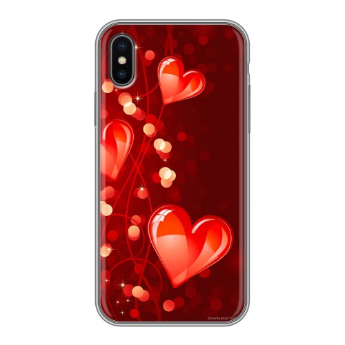 Дизайнерский силиконовый чехол для Iphone x10 День Святого Валентина