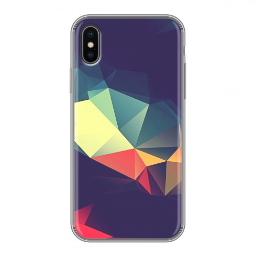 Дизайнерский силиконовый чехол для Iphone x10 Геометрия радости