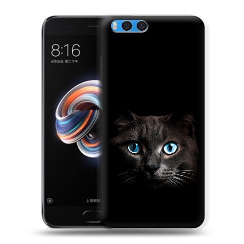 Дизайнерский силиконовый чехол для Xiaomi Mi Note 3 Кот в темноте