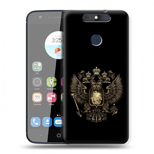 Дизайнерский силиконовый чехол для ZTE Blade V8C герб России золотой